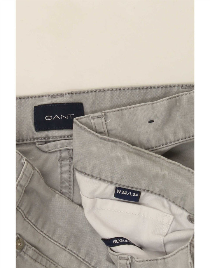 Gant Herren Normale Freizeithose W34 L34 Grau