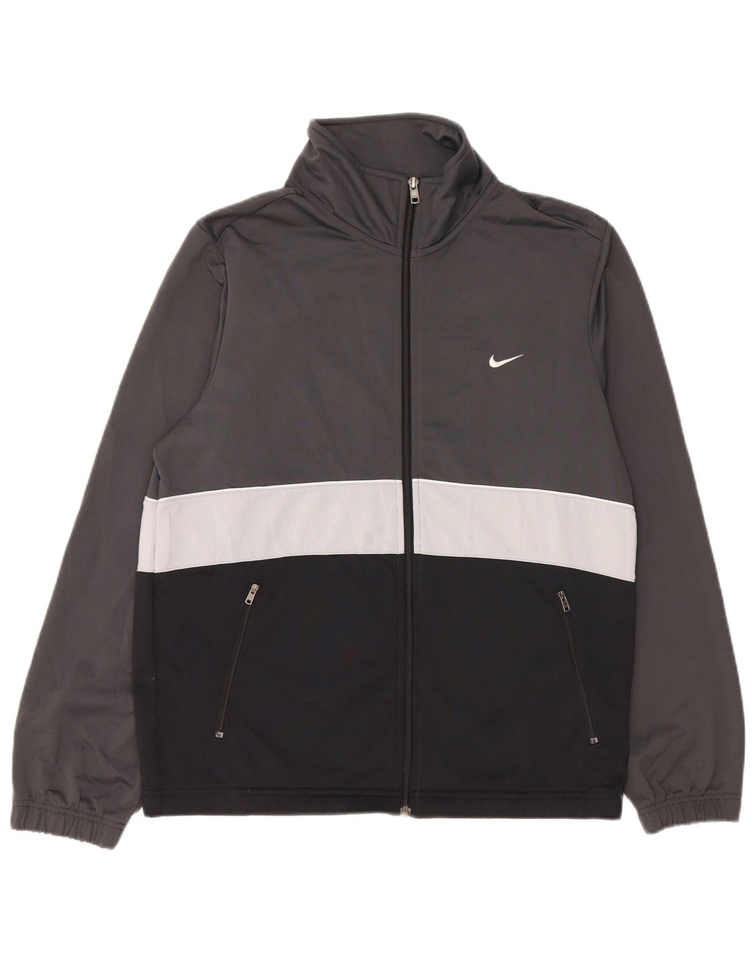 NIKE Mens Tracksuit Top Jacket Medium Multicoloured Colourblock Polyester