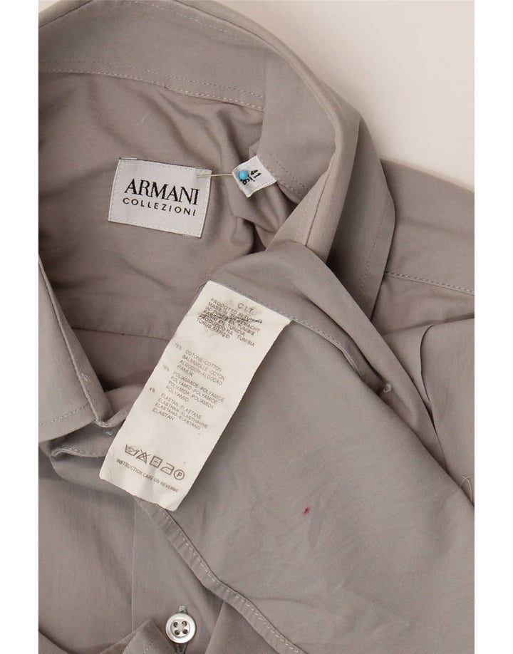 Armani Collezioni Herrenhemd Größe 41 16 Große graue Baumwolle