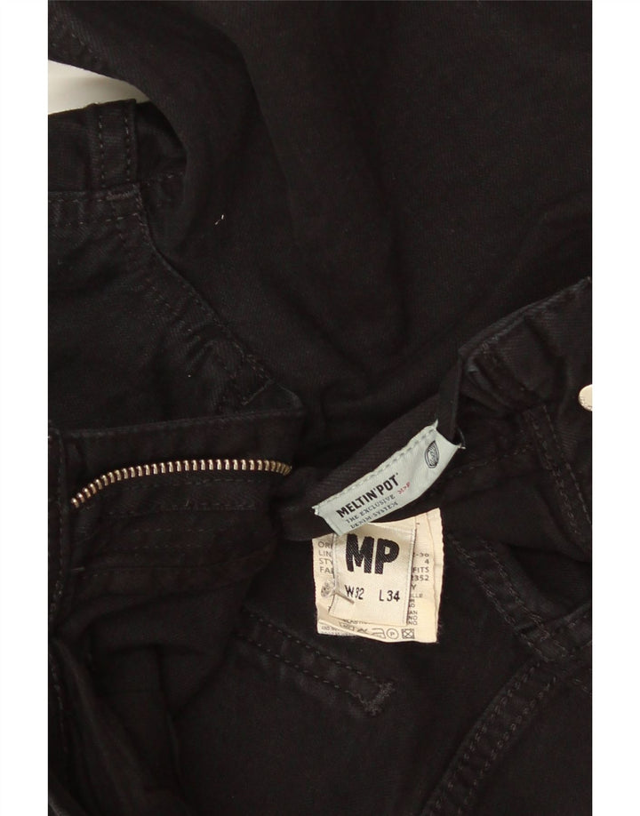 Meltin' Pot Slim-Jeans für Herren, W32, L28, schwarze Baumwolle