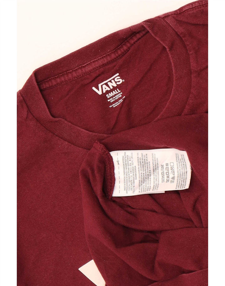 Vans Herren-T-Shirt mit Grafik, Größe S, kastanienbraune Baumwolle