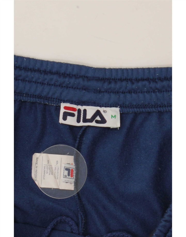 Fila Herren-Trainingshose aus mittelblauem Colourblock-Polyester