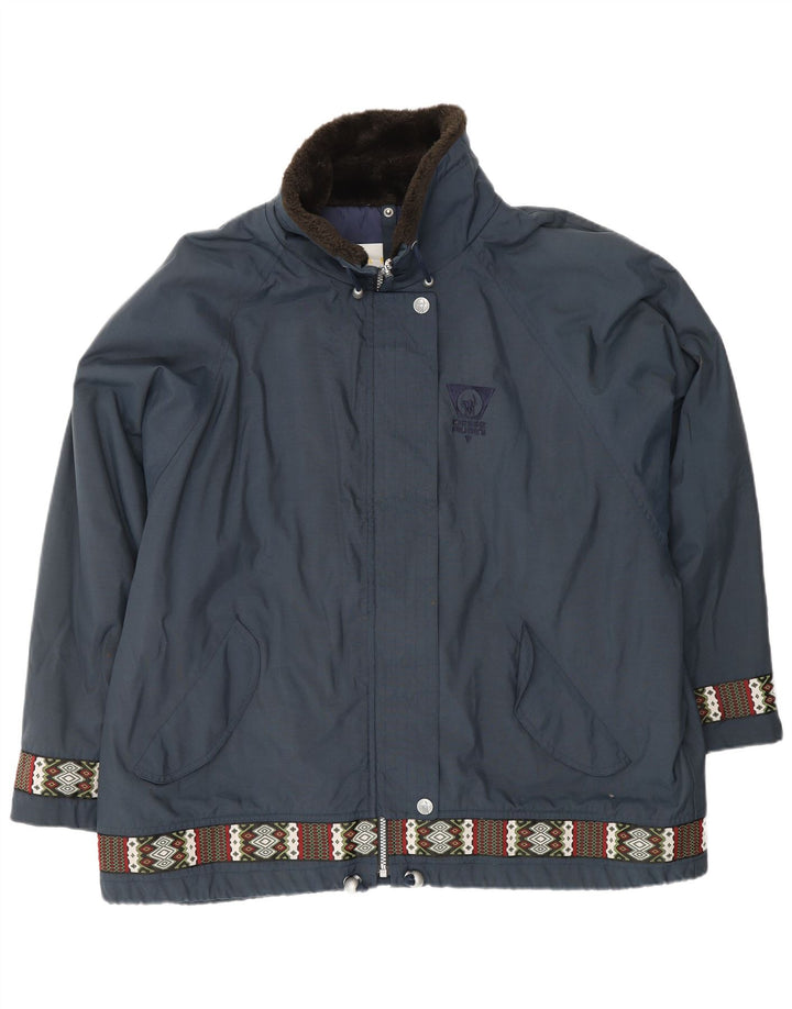 CIESSE PIUMINI Damen Übergroße Windjacke Größe 48 Large Marineblau
