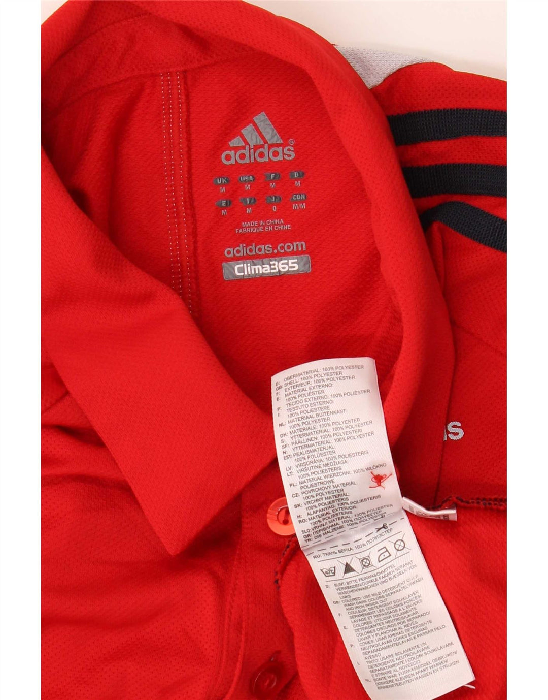 Adidas Herren Clima 365 Poloshirt Mittelrotes Colourblock-Polyester