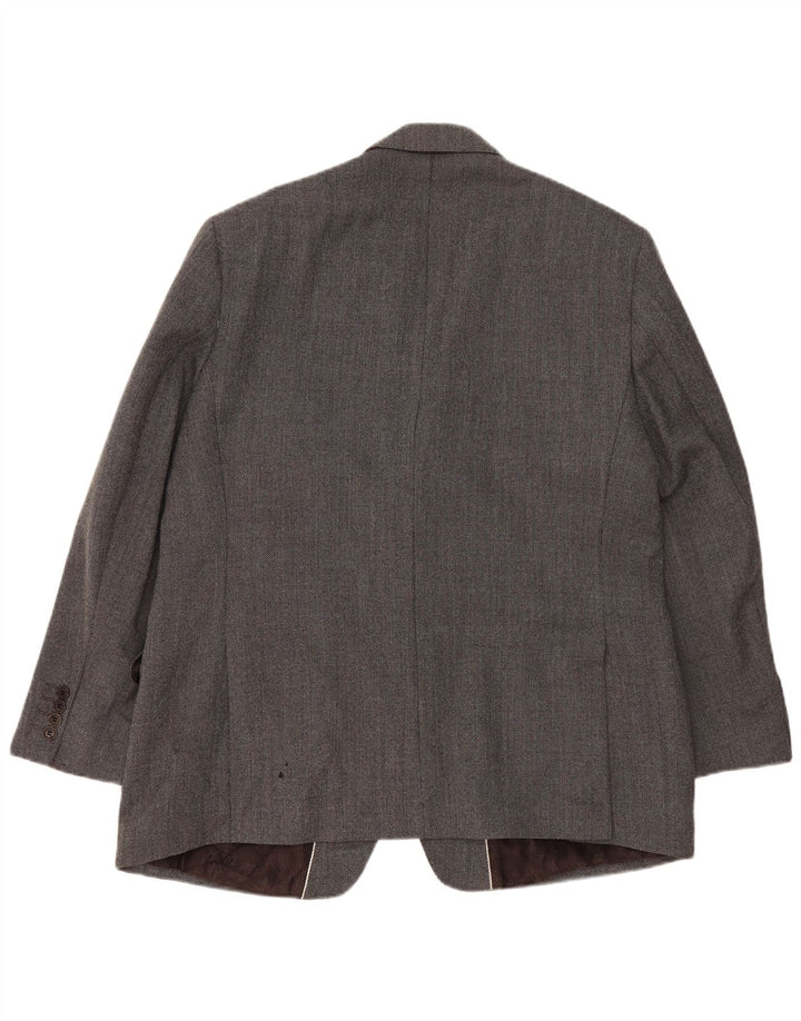 Marks & Spencer Herren Autograph 2-Knopf-Blazerjacke UK 46 XL Graue Wolle