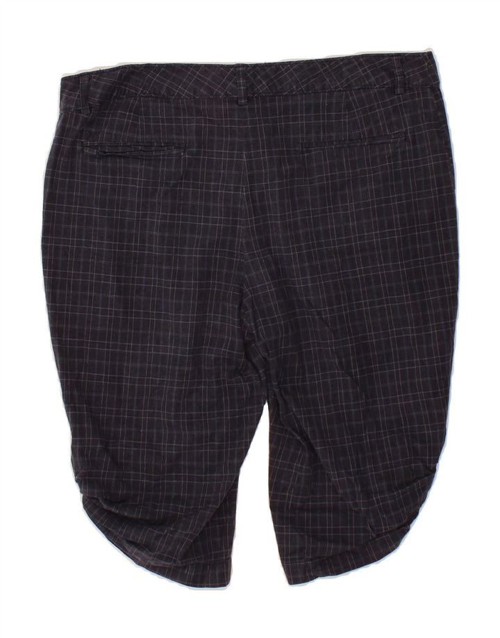 MOSSIMO Womens Stretch Casual Shorts US 12 Large W33 Navy Blue Check Vintage Mossimo and Second-Hand Mossimo from Messina Hembry 