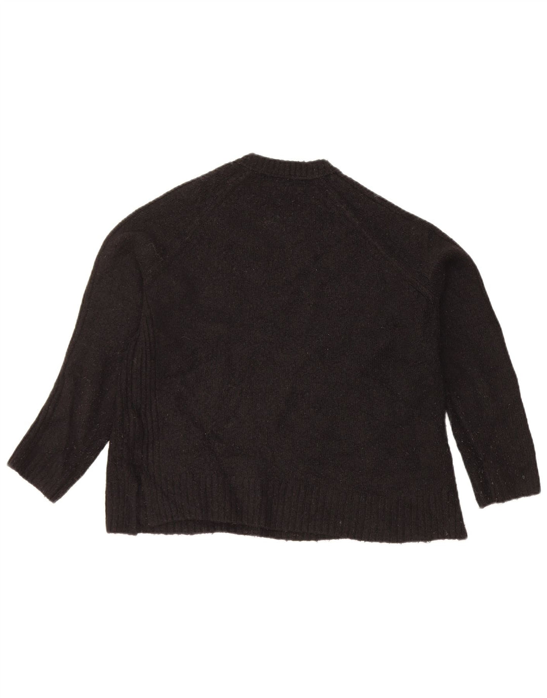 Marks & Spencer Damen Crop Crew Neck Pullover Pullover UK 14 Medium Schwarz