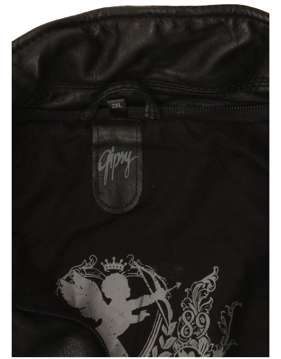 Gipsy Damen Leder Bikerjacke UK 20 2XL Schwarz