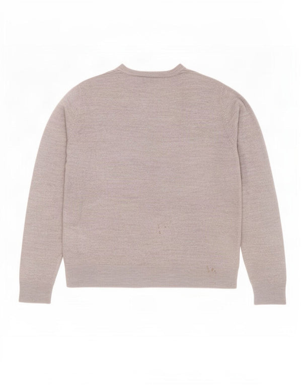 Marks & Spencer Damen-Pullover mit V-Ausschnitt, UK 20 2XL, grau geflecktes Acryl