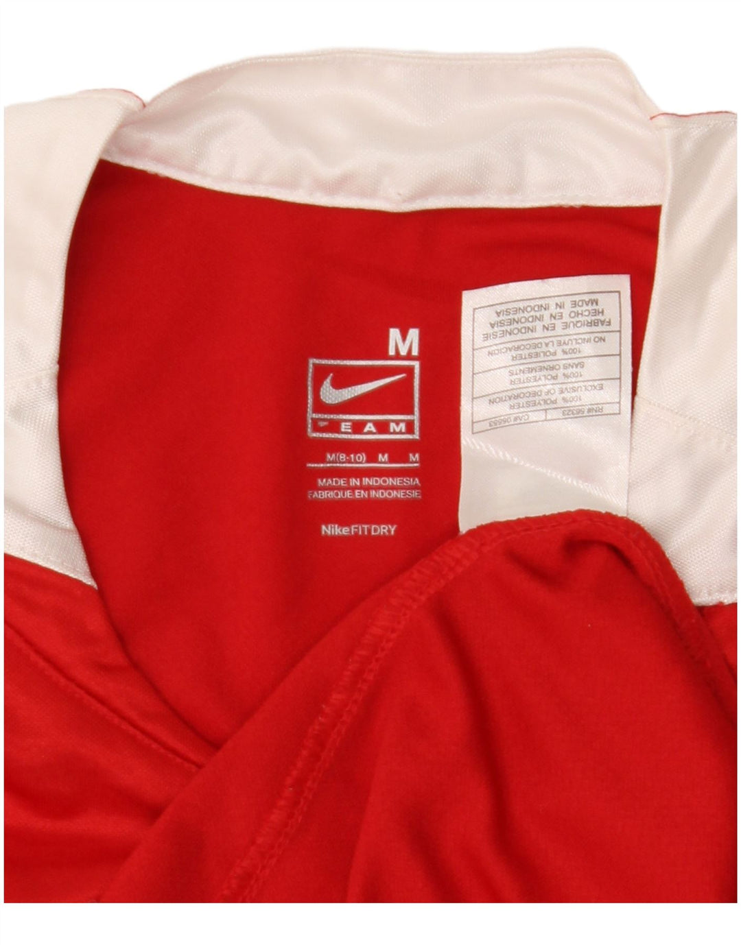 Nike Womens Fit Dry T-Shirt Top US 8/10 Mittelrotes Colourblock-Polyester