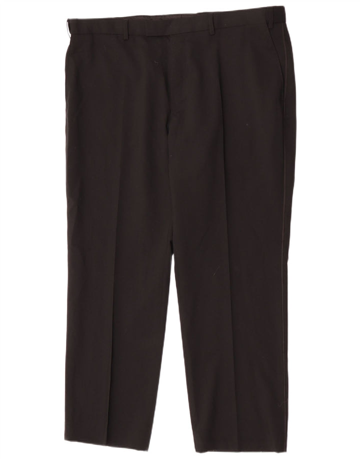Marks & Spencer Herren-Anzughose in normaler Passform, W40, L29, schwarze Wolle