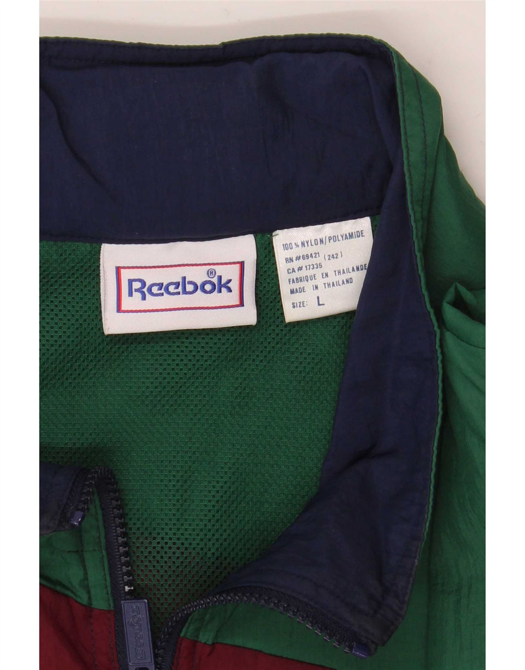 Reebok Herren-Trainingsanzug-Top-Jacke, UK 40, groß, mehrfarbig, Farbblock
