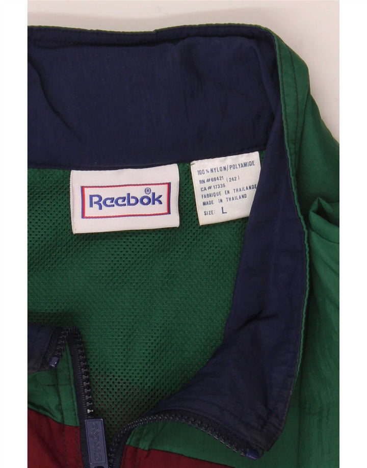 Reebok Herren-Trainingsanzug-Top-Jacke, UK 40, groß, mehrfarbig, Farbblock