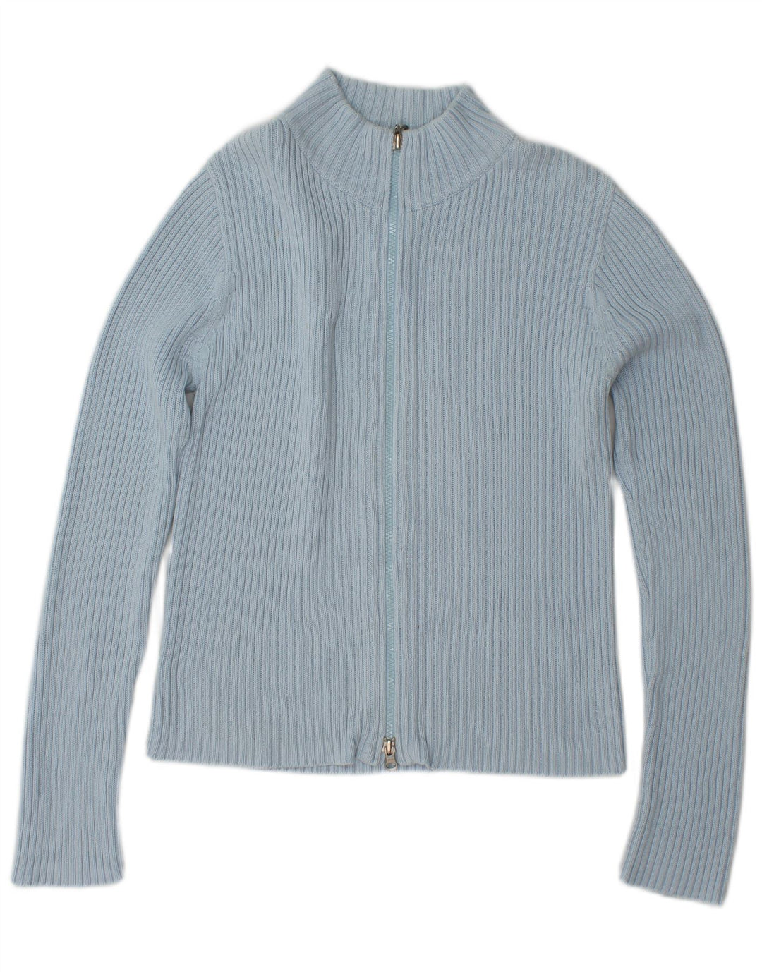 TOM TAILOR Damen Crop Cardigan Pullover UK 12 Mittelblau