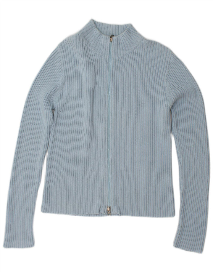 TOM TAILOR Damen Crop Cardigan Pullover UK 12 Mittelblau