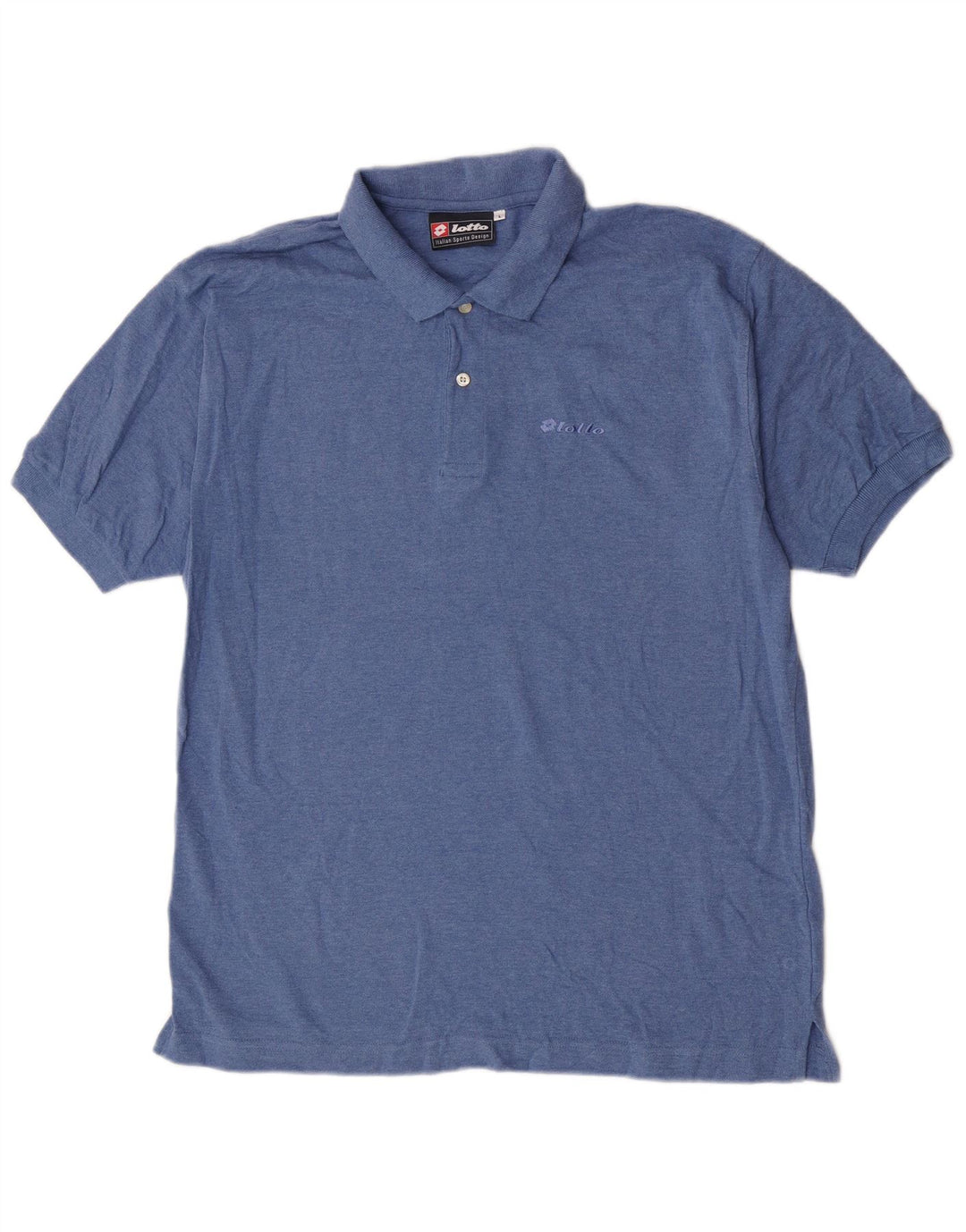 Lotto Herren-Poloshirt, groß, blaue Baumwolle