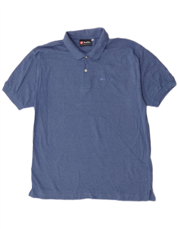 Lotto Herren-Poloshirt, groß, blaue Baumwolle