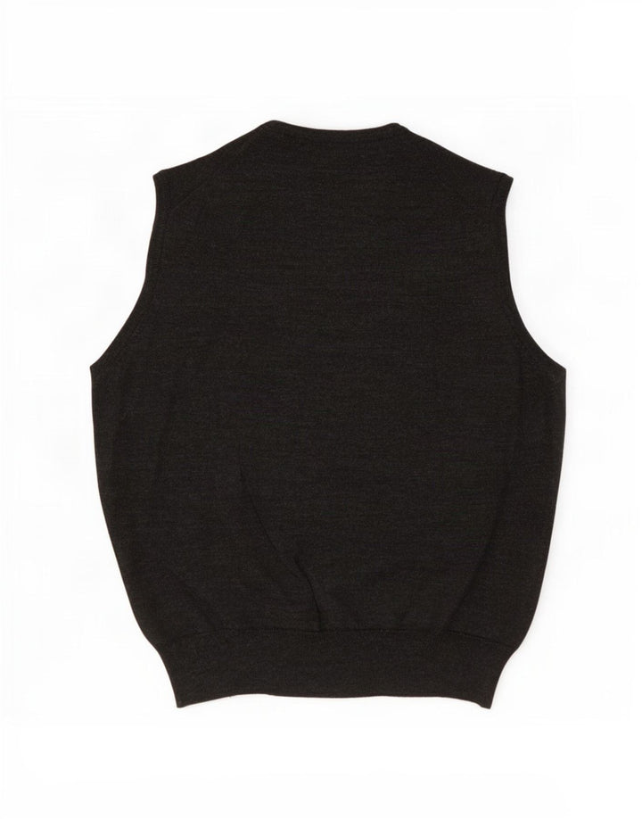 Il Granchio Herren-Weste-Tanktop aus mittelgrauer Schurwolle