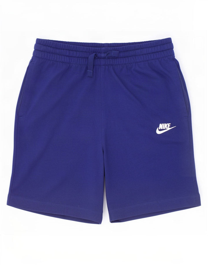 Nike Jungen-Sportshorts mit Standard-Passform, 12–13 Jahre, groß, marineblaues Polyester