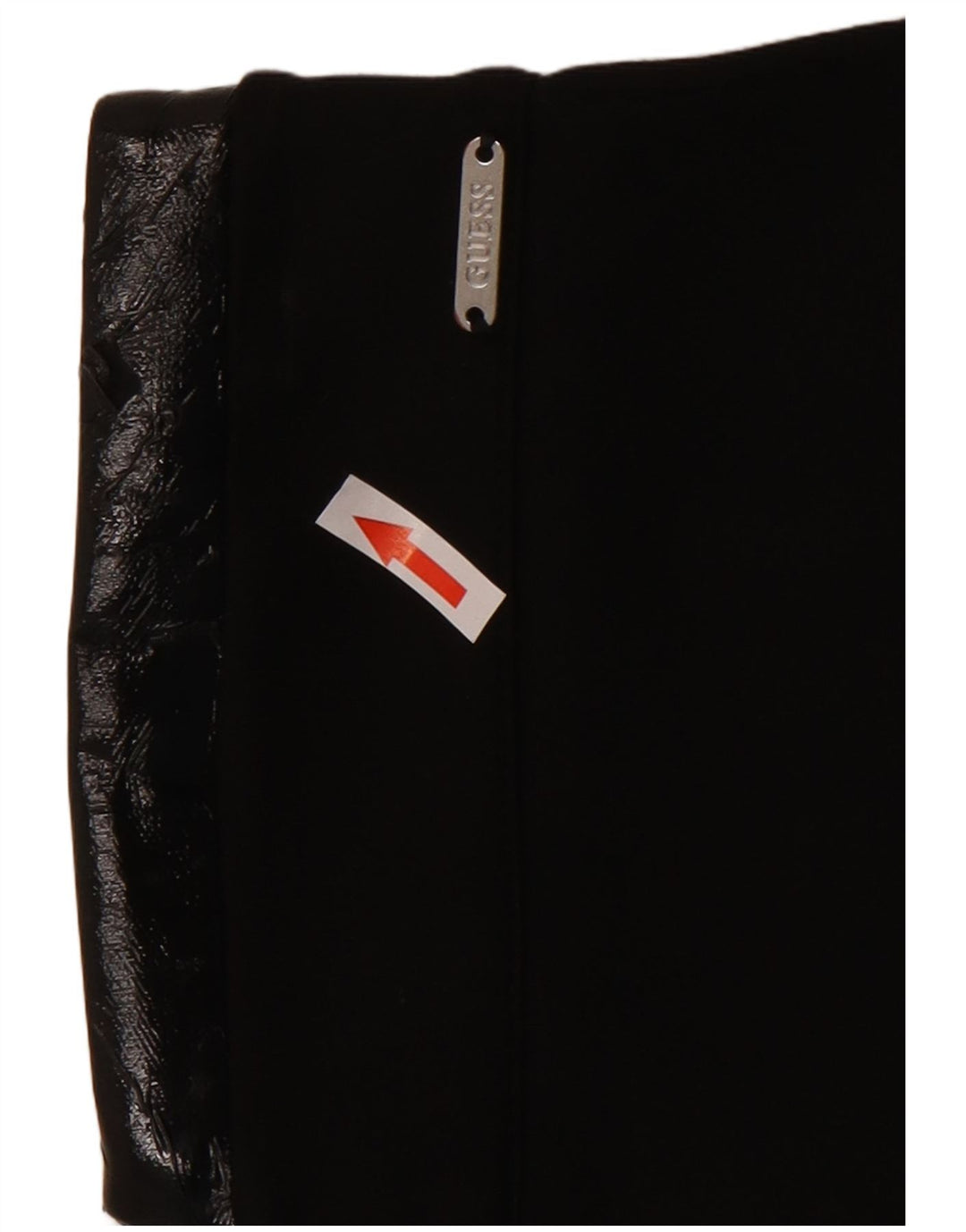 Guess Gerader Damenrock Medium W28 Schwarze Viskose