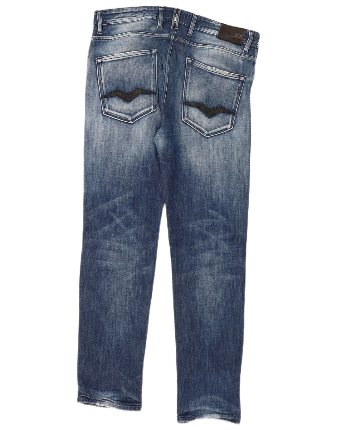 REPLAY Herren Slim Jeans W32 L30 Blaue Baumwolle