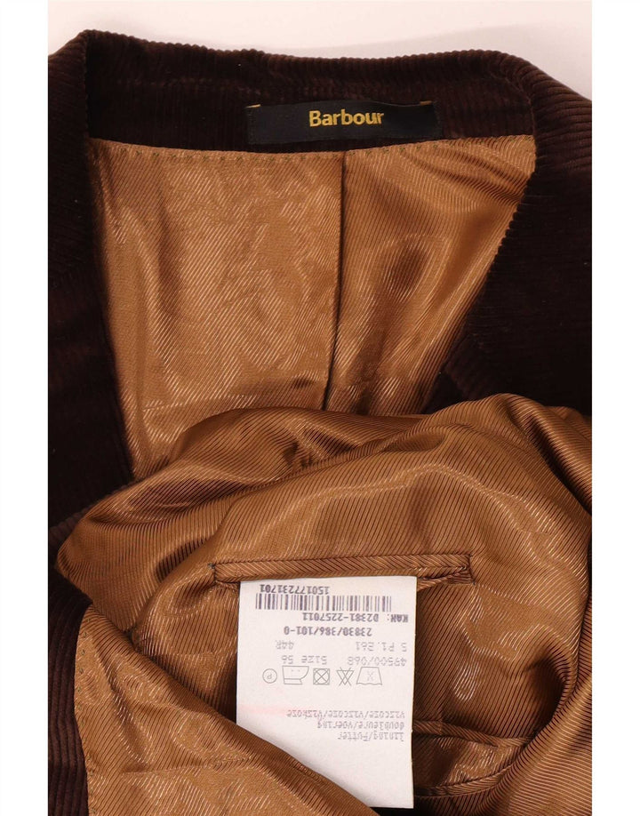Barbour Herren-Blazer aus Cord mit 2 Knöpfen, IT 56 3XL, braune Baumwolle