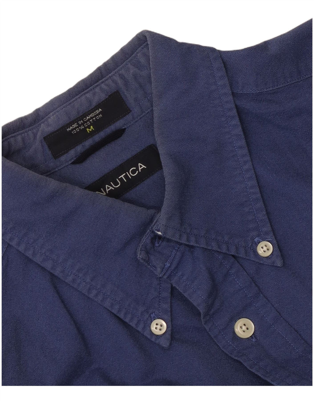 Nautica Herrenhemd aus mittelblauer Baumwolle