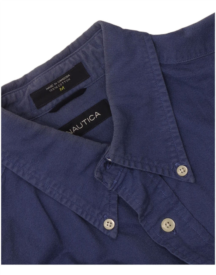Nautica Herrenhemd aus mittelblauer Baumwolle