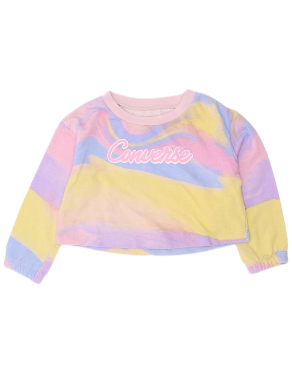 Converse Baby-Mädchen-Crop-Sweatshirt-Pullover, 18–24 Monate, mehrfarbig