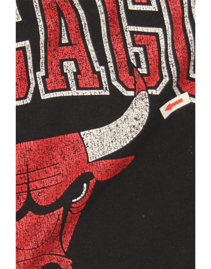 NBA Herren Chicago Bulls Grafik-Sweatshirt in Übergröße, Größe S, Schwarz