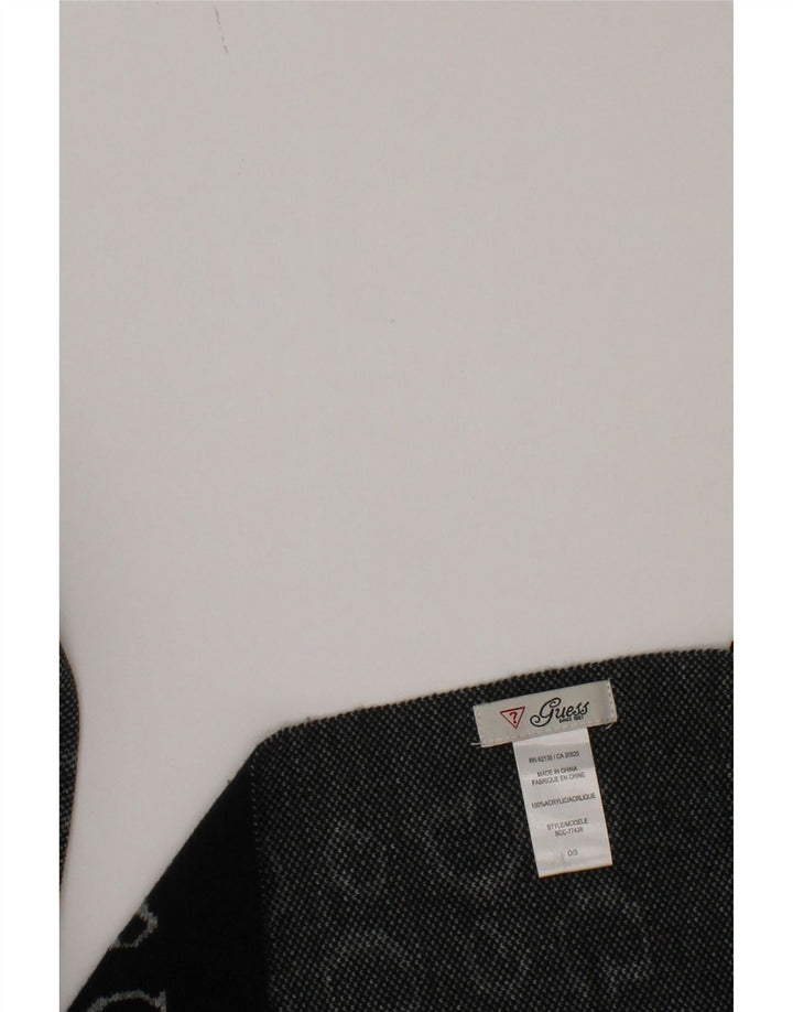 Guess Grafik-Rechteckschal für Damen, Einheitsgröße, schwarzes Acryl-Logo