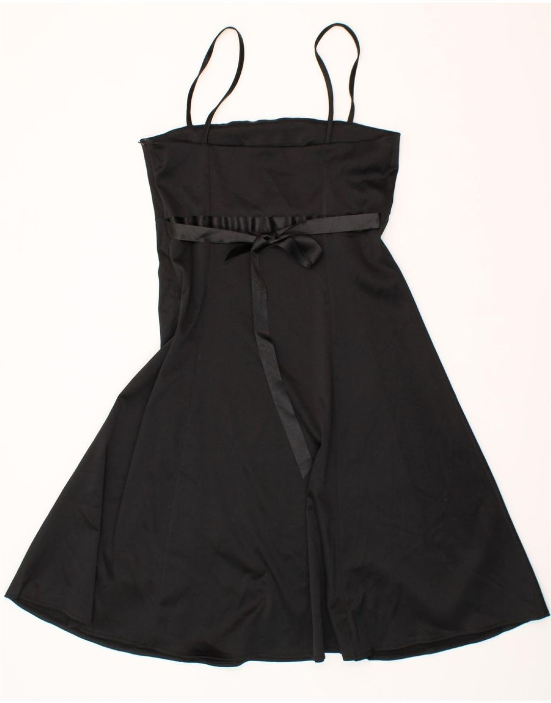 WEST ONE Womens Slip Dress UK 14 Medium Black Polyester Vintage West One and Second-Hand West One from Messina Hembry 