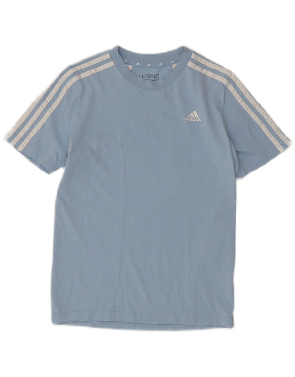 ADIDAS T-Shirt-Oberteil für Jungen, 11–12 Jahre, blaue Baumwolle