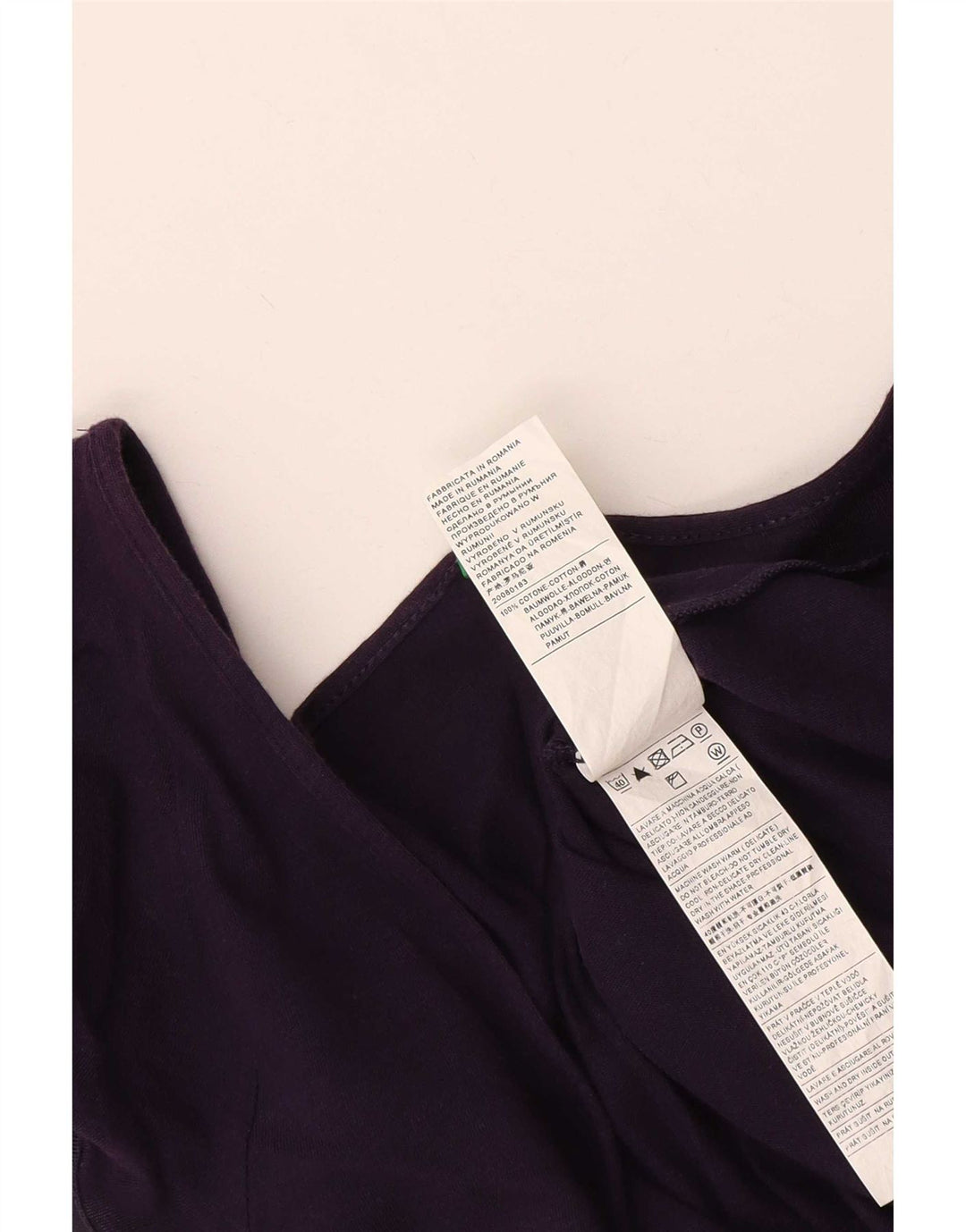 Benetton Damen-Blusenoberteil, UK-Größe 44, Größe L, Lila, Baumwolle
