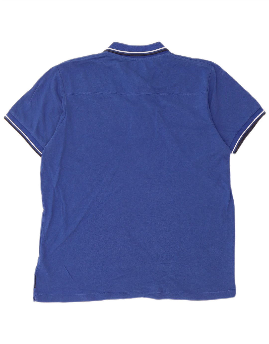 French Connection Herren-Poloshirt aus mittelblauer Baumwolle