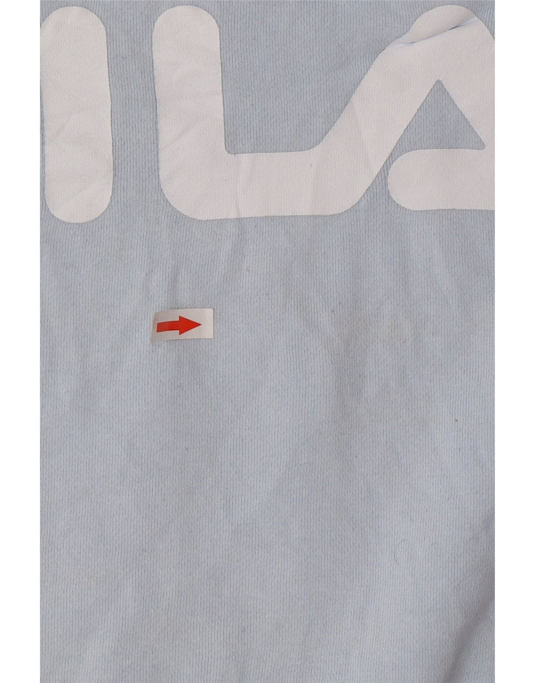 Fila Damen-Sweatshirt mit übergroßem, bauchfreiem Grafikmuster, UK 16, Größe L, Blau