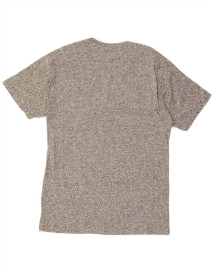 Champion Herren-T-Shirt-Oberteil aus mittelgrau gesprenkelter Baumwolle