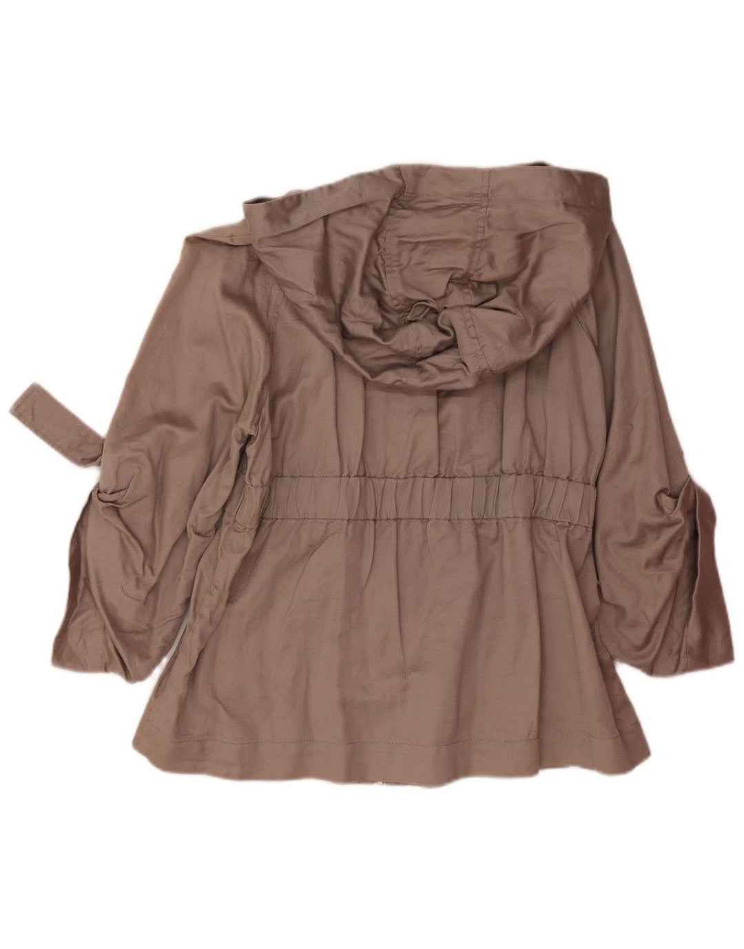 French Connection Damen-Utility-Jacke mit Kapuze, UK 14, Größe L, Beige, Baumwolle