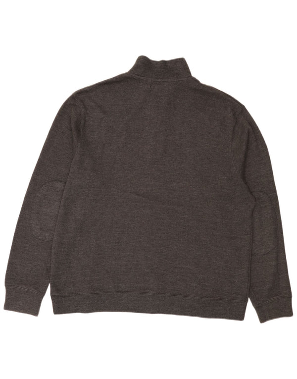 Pierre Cardin Herren-Sweatshirt mit Reißverschluss am Hals, 2XL, graue Baumwolle