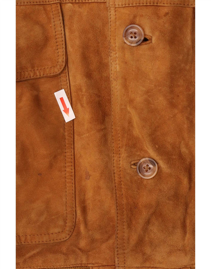 Vintage Herren Wildlederjacke IT 50 Large Braun