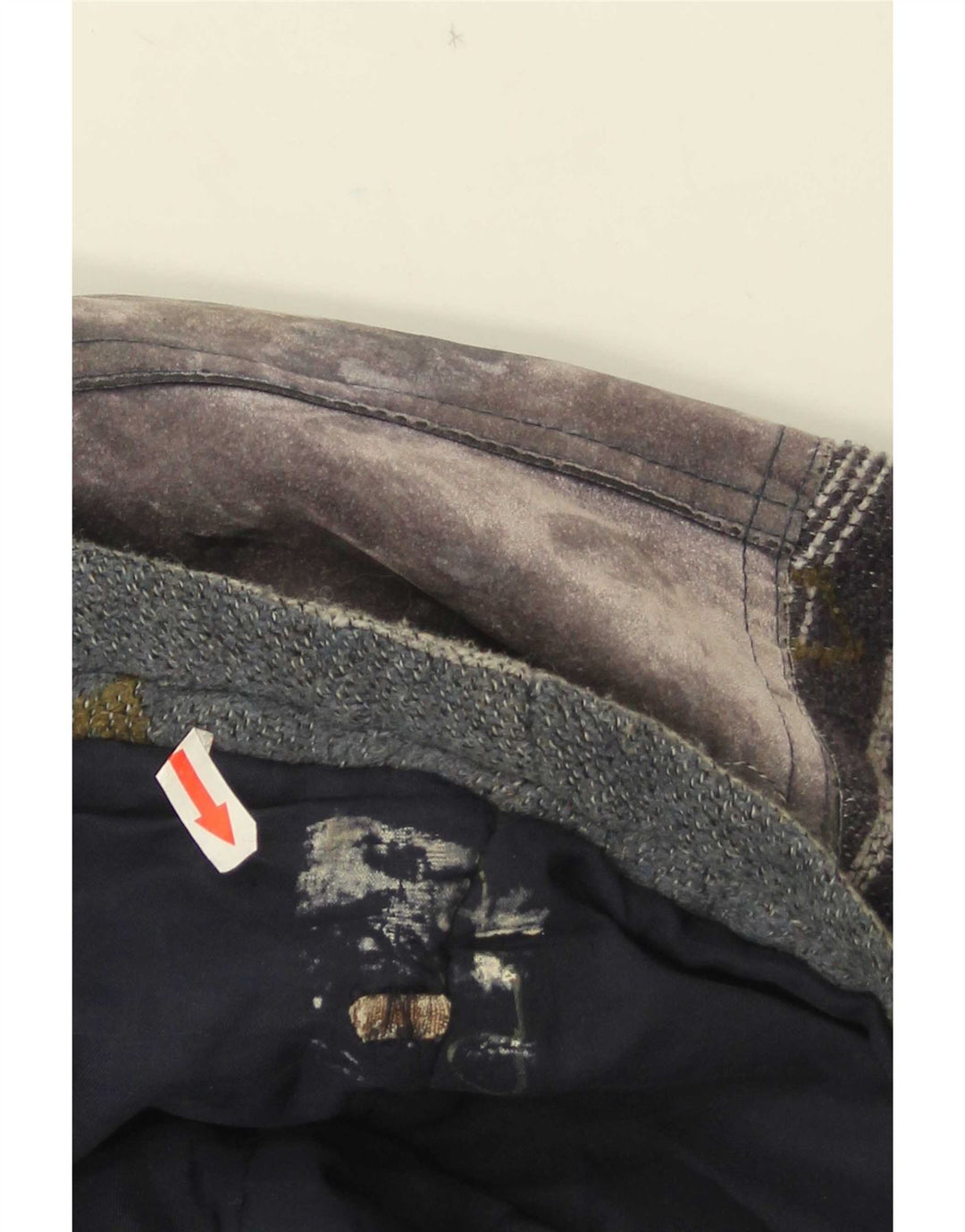 Vintage Herren Duffle Jacke UK 40 Große graue Fair-Isle-Wolle