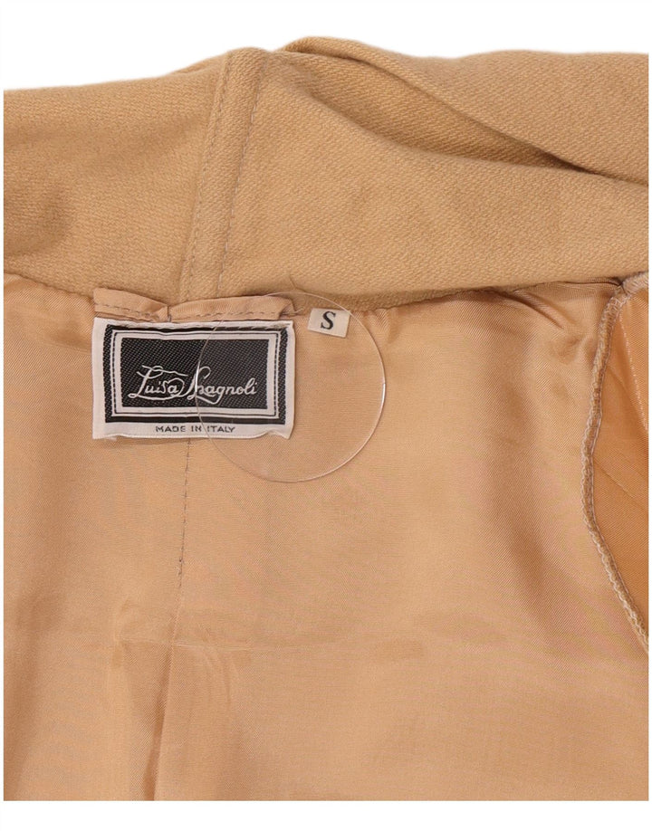 Luisa Spagnoli Damen Offener Übergroßer Mantel UK 10 Small Beige