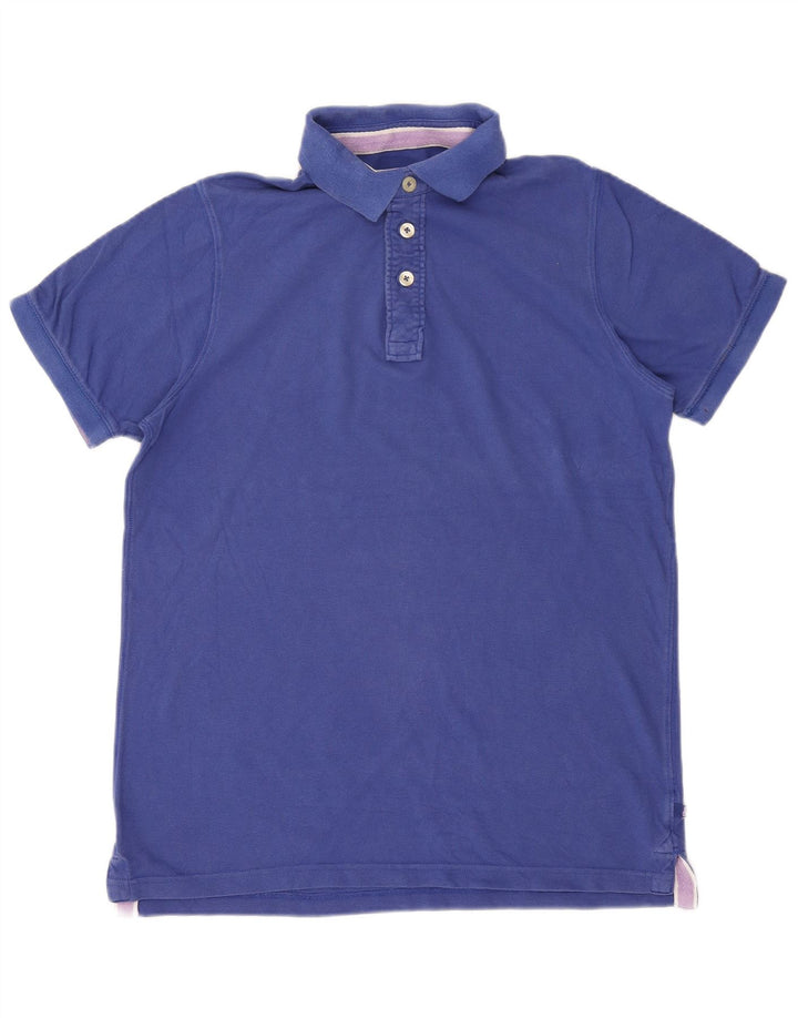 Boden Herren-Poloshirt aus mittelblauer Baumwolle