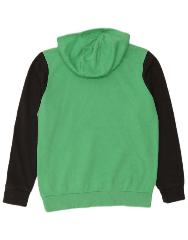 Adidas Jungen Graphic Hoodie Pullover 13–14 Jahre grüne Colourblock-Baumwolle