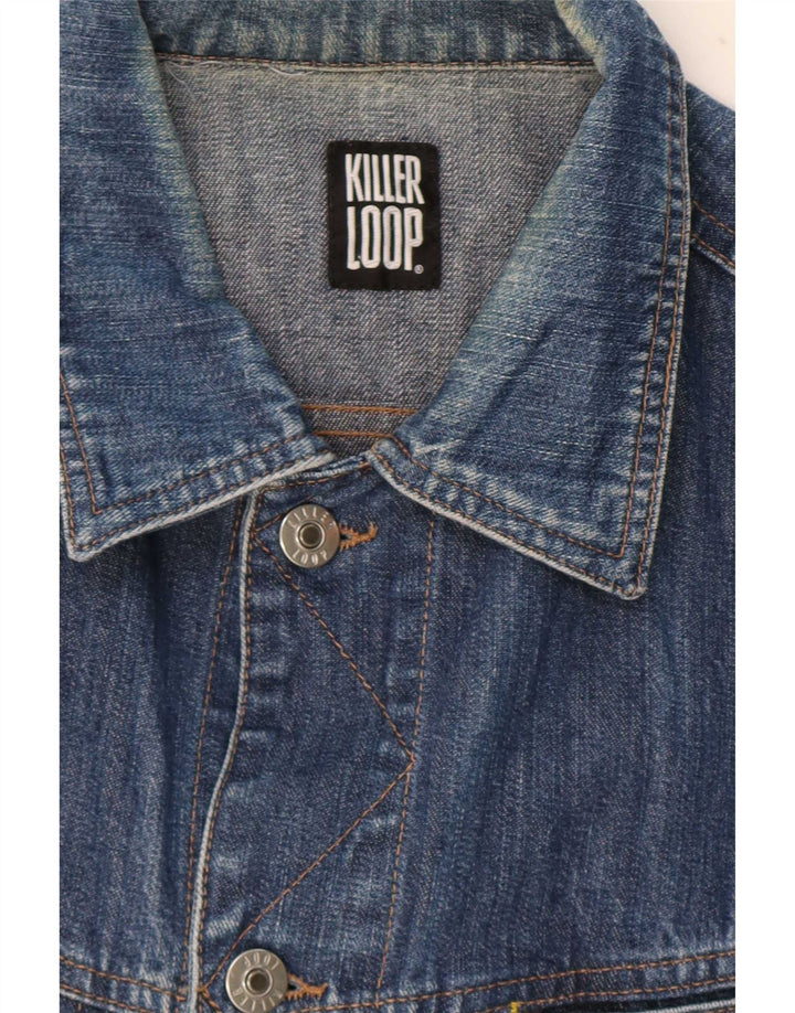Killer Loop Herren Jeansjacke UK 36 Small Blau Baumwolle