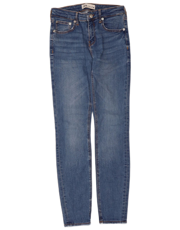 Zara Damen Skinny Jeans EU 38 Small W28 L28 Blaue Baumwolle