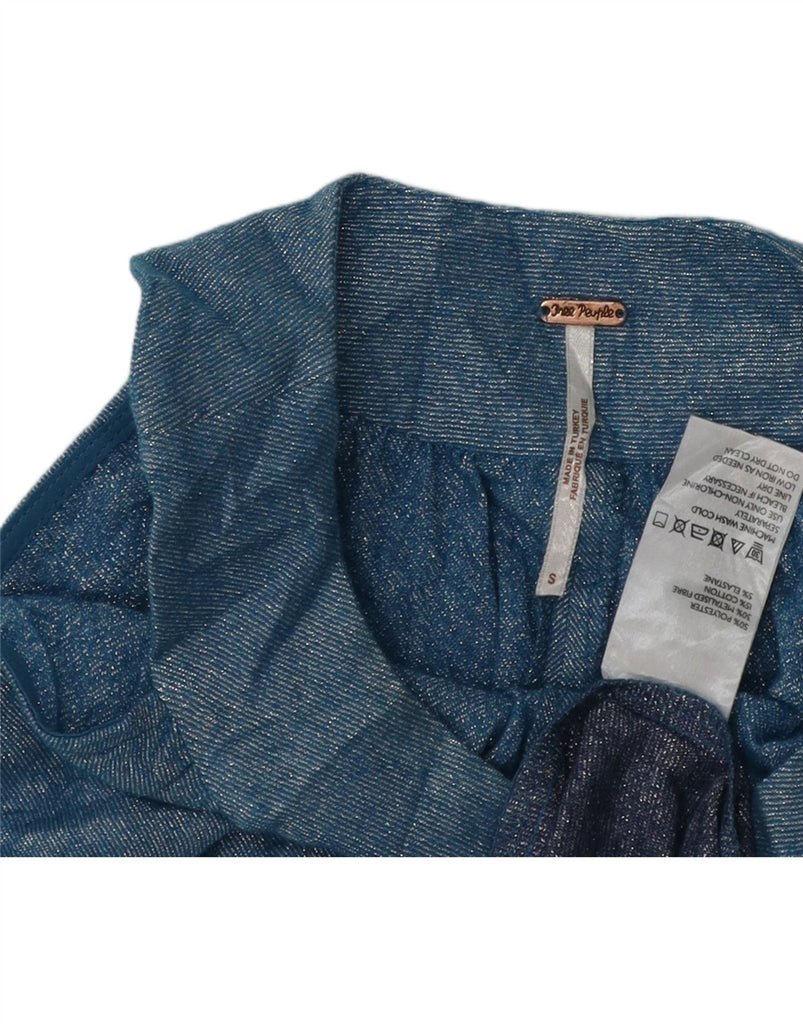 FREE PEOPLE Womens Tent Dress UK 10 Small Blue Colourblock Polyester Vintage Free People and Second-Hand Free People from Messina Hembry 