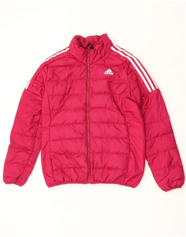 Adidas Damen Wattierte Jacke UK 16/18 Large Rosa Polyester