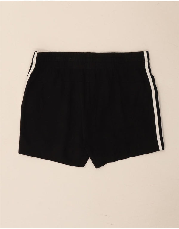 Adidas Damen Regular Sport Shorts UK 12/14 Medium Schwarz Baumwolle Sport