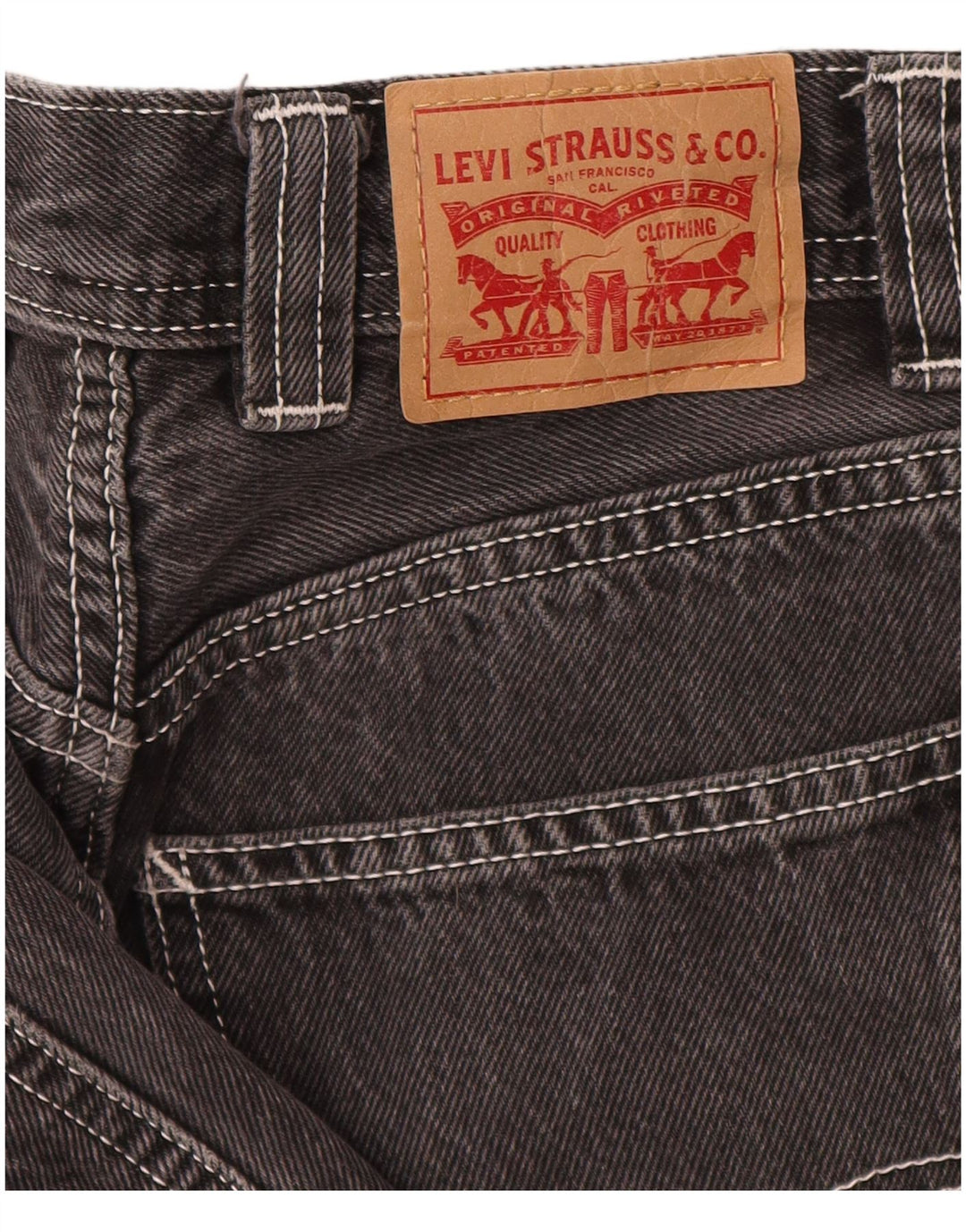 Levi's Damen Cargo Tapered Jeans W25 L26 Graue Baumwolle